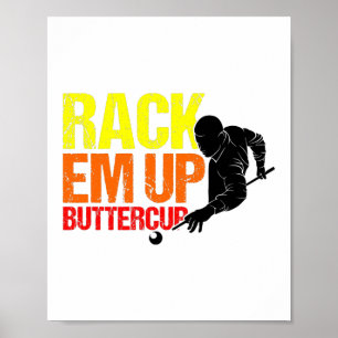 Poster Rack-me para cima Jogador de Piscina do ButterCup