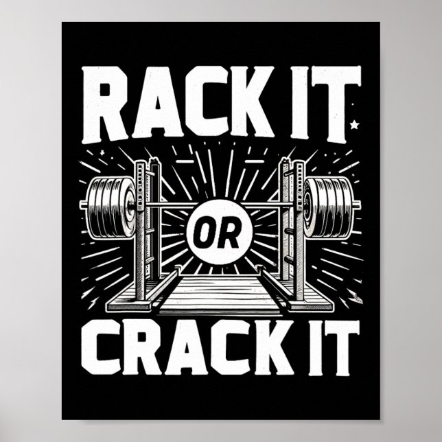 Poster Rack Ou Crack Barbell Bodybuilding (Frente)