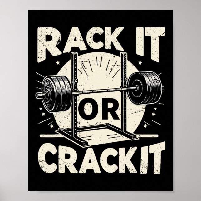 Poster Rack Ou Crack Barbell Bodybuilding 1 (Frente)
