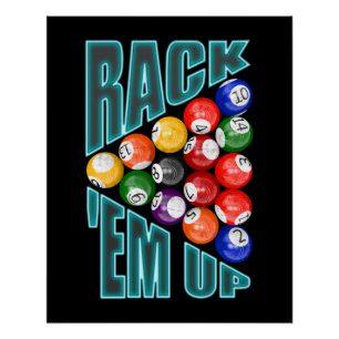 Póster Rack'em Up Billiards