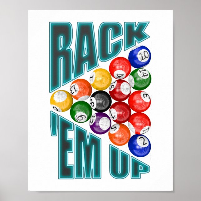 Poster Rack'em Up Billiards (Frente)