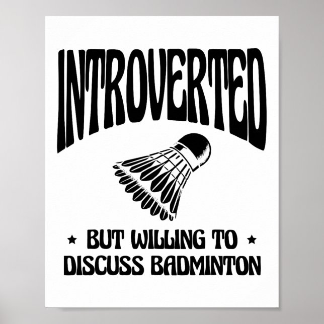 Poster Racket do Shuttle do Badminton Retro (Frente)