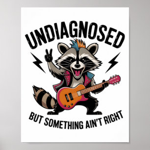 Poster Racoon Engraçado Balançando