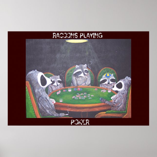 POSTER RACOONS JOGANDO POKER (Frente)