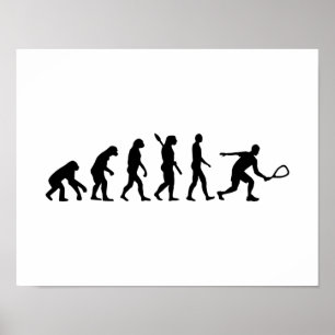 Póster Racquetball da evolução
