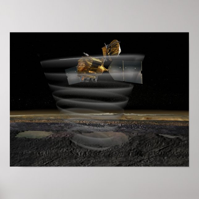 Póster Radar de Marte Reconnaissance Orbiter no Trabalho (Frente)