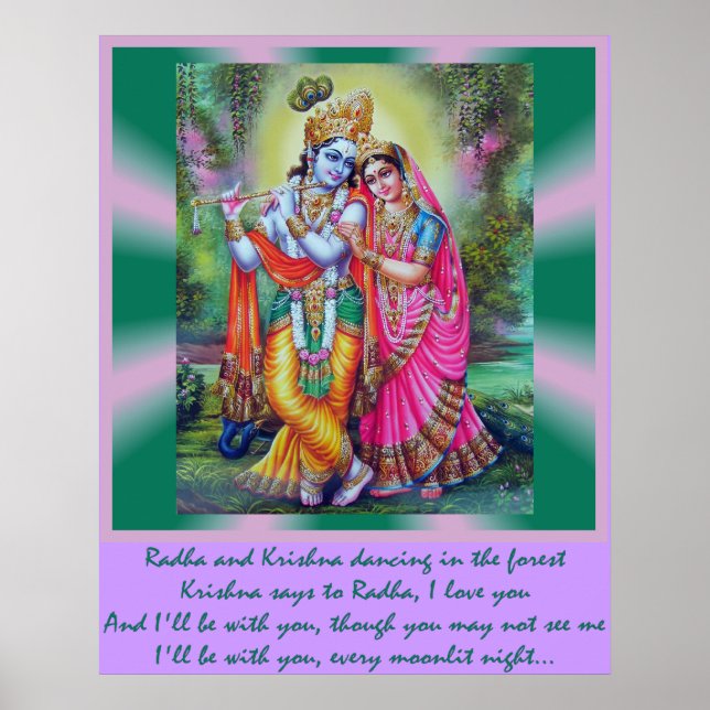 Póster Radha e Krishna (Frente)