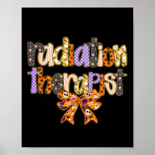 Poster Radiação Terapeuta Halloween Coquette Pumpkin Rad