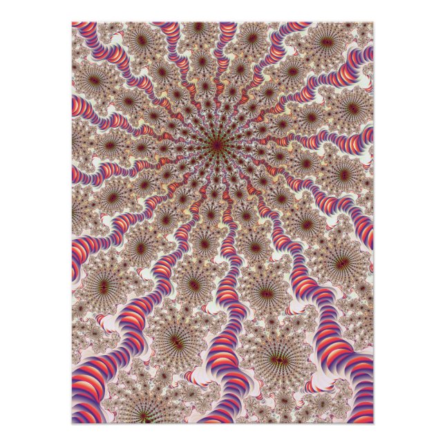 Póster Radial Mandelbrot Fractal (Frente)