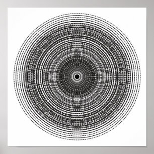 Poster radial psicadélico Trippy do design do
