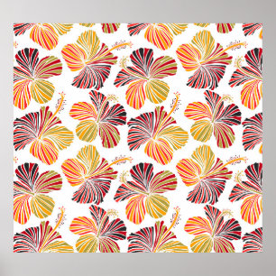 Poster Radiância Havaiana: Elegância Vegetal Tropical.