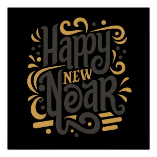 Póster Radiant Happy New Year