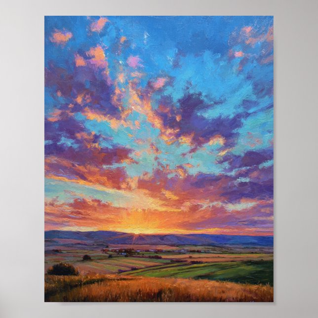 Poster Radiant Horizon: A Symphony of Golden Light (Frente)