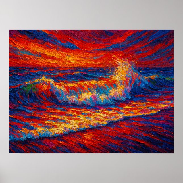 Poster Radiant Horizon: The Primal Rainbow Surge (Frente)