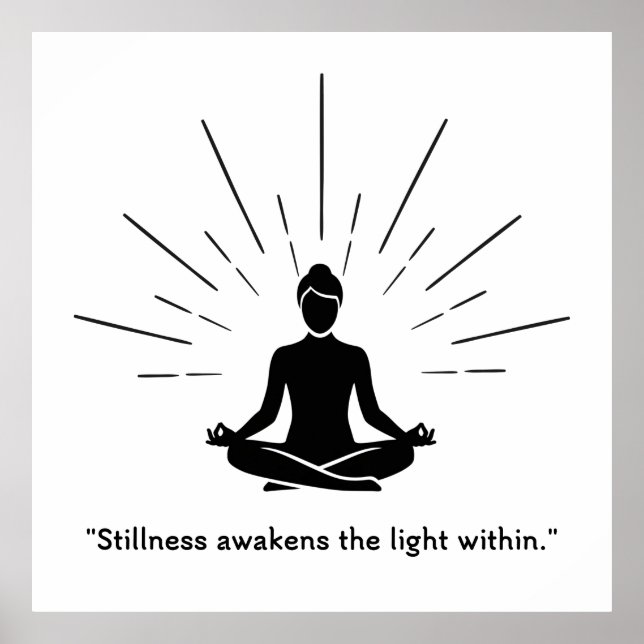 Poster Radiant Meditation Silhouette (Frente)