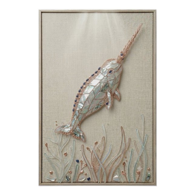 Póster Radiant Narwhal Coastal Wall Art (Frente)