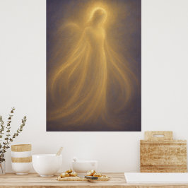 Poster Radiant Presence Angel of Golden Light Spiritual