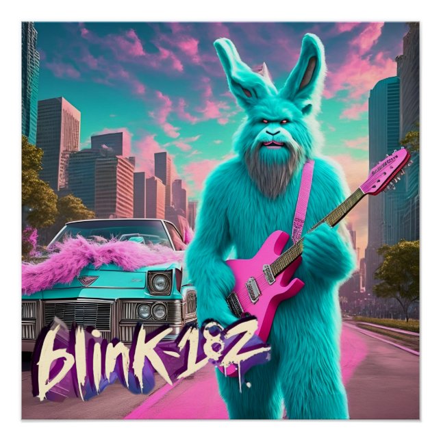 Póster Radiant Rocker: Bigfoot Bunny Shreds - A Blink-182 (Frente)