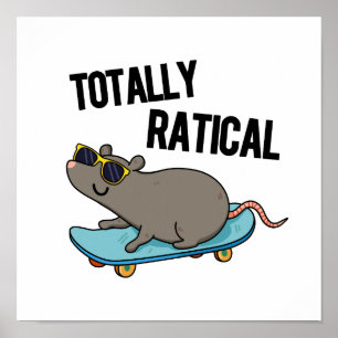 Poster Radical Cinto Totalmente Ratial, Rat Pun