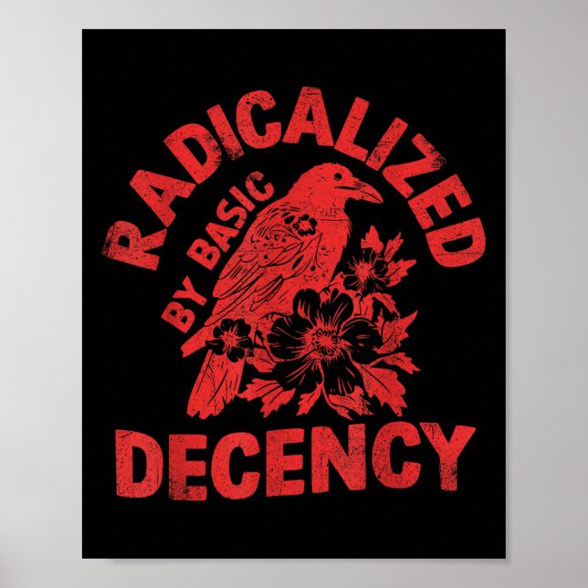 Poster Radicalizado Floral Por Ativo Feminista De Decênci (Frente)