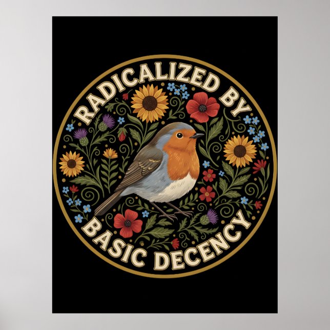 Poster Radicalized by Basic Decency Birds lovers (Frente)