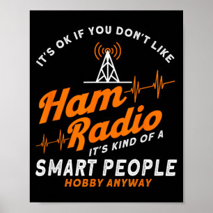 Poster Rádio Amador Pessoas Inteligentes Hobby De Qualque