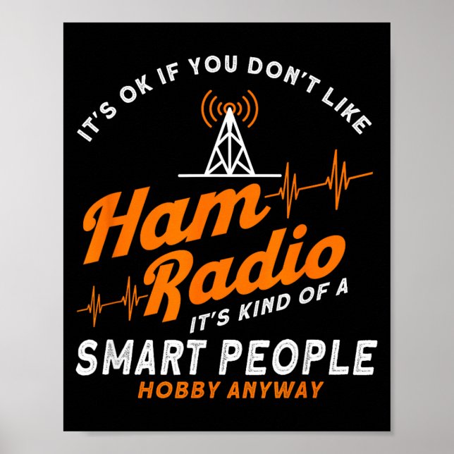 Poster Rádio Amador Pessoas Inteligentes Hobby De Qualque (Frente)