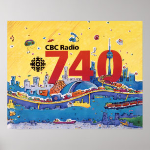 Poster Rádio CBC 740 - gráfico promocional 1980