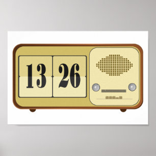 Poster Rádio de Relógio Retroativo