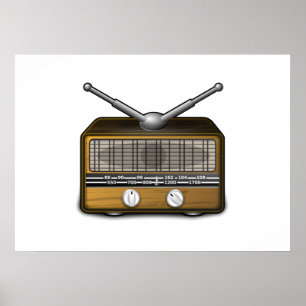 Póster Rádio do vintage