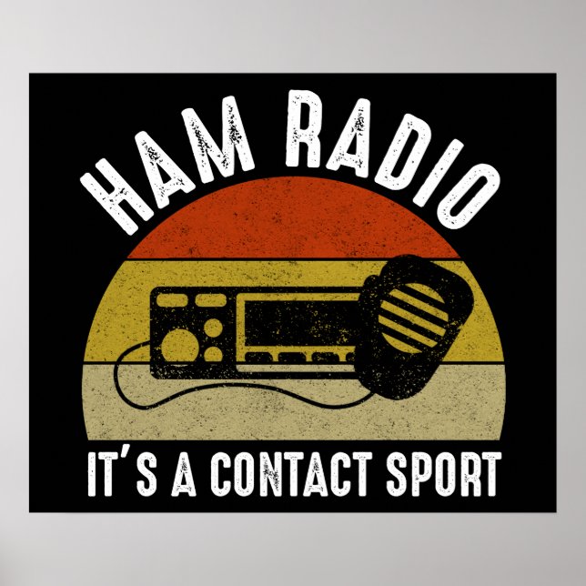 Poster Rádio Ham - É um Esporte de Contato (Frente)