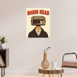 Poster RADIO HEAD – Cartaz Retro Surrealista Vintage