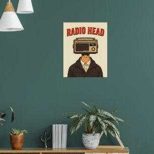 Poster RADIO HEAD – Cartaz Retro Surrealista Vintage