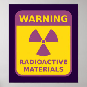 Poster Radioactive Materials Warning