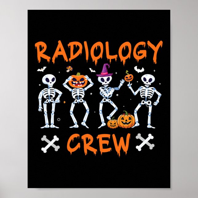 Poster Radiologia do Halloween outono Rad Tech X ray Tec (Frente)