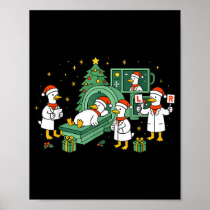 Poster Radiologia Ganso Engraçado Ct Scan Natal Raio X En