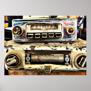 Poster Rádios de carro vintage