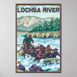 Póster Rafa de Água Branca - Rio Lochsa, Idaho