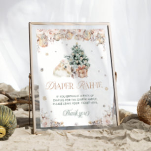 Poster Raffle da Fralda do Urso Polar de inverno