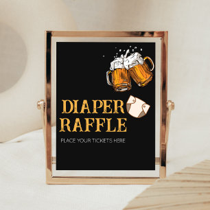 Poster Raffle de Fralda de cerveja e Fralda