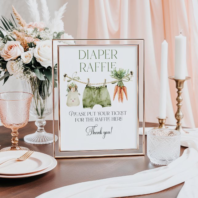 Poster Raffle de Fralda de Chá de fraldas de Fazenda cres (Criador carregado)