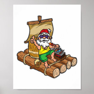 Poster Rafting Papai Noel Festa de Natal em Julho Para Mi