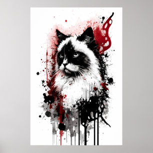 Poster Ragdoll Cat Portrait