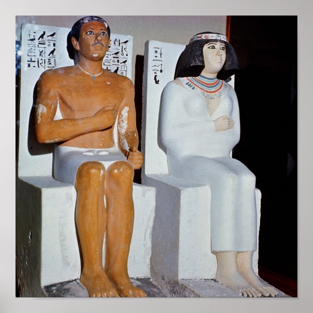 Póster Rahotep e sua esposa, Nofret, de Meydum (Frente)