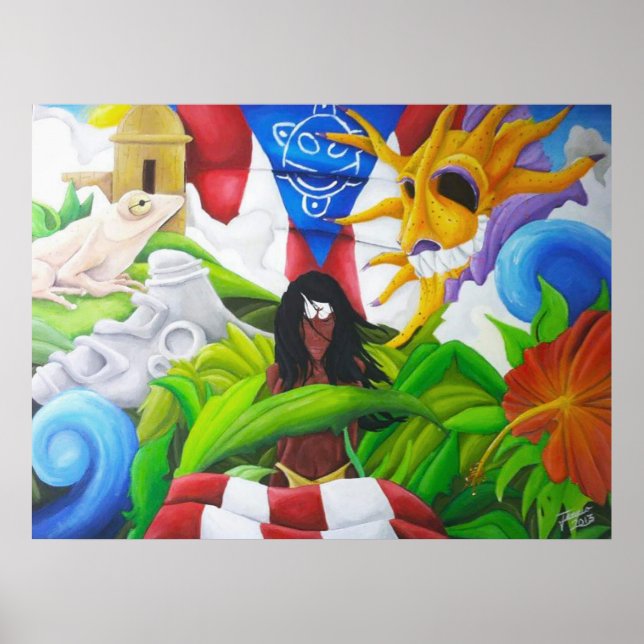 Poster Raices 4 Artes puertoricanas (Frente)