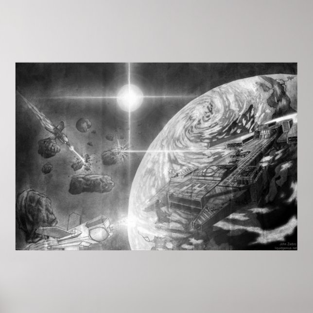 Poster Raiders de Espaço (Frente)