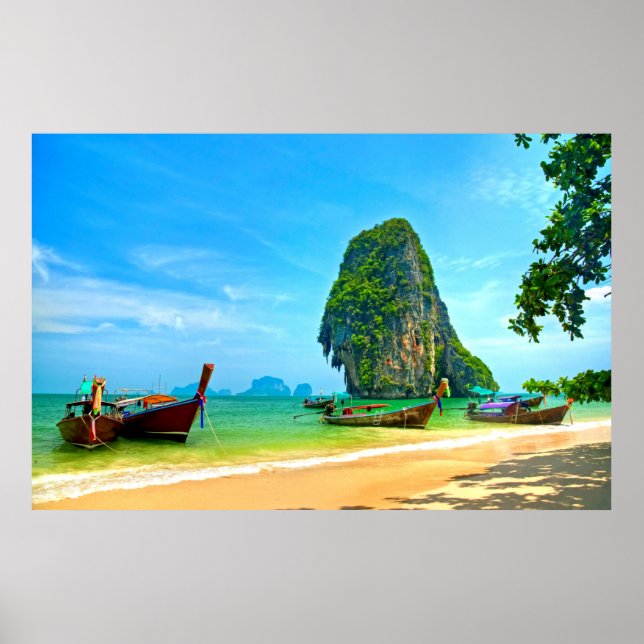 Póster Railay Beach, Krabi Tailândia (Frente)