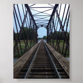 Poster Railroad Bridge Parallax Perspective