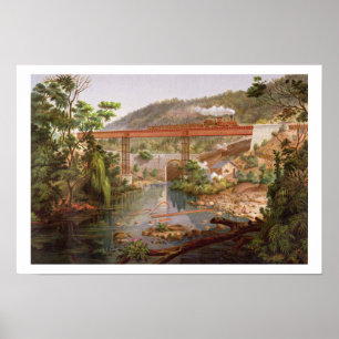 Póster Railway Bridge at Atoyac, from 'Album of the Mexic