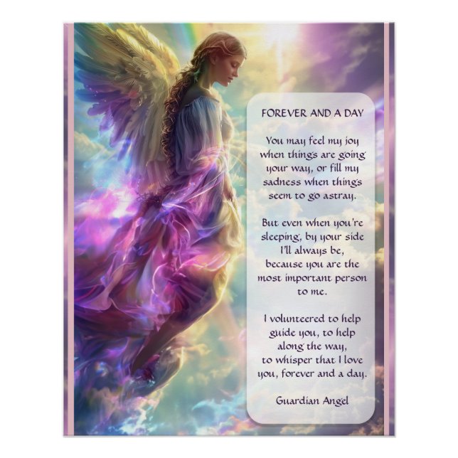 Póster Rainbow Angel e Poem (Frente)